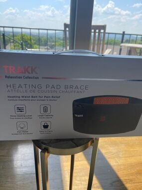 Black Heating Pad Brace - Heated Waist Belt for Pain Relief